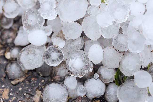 pile of hail