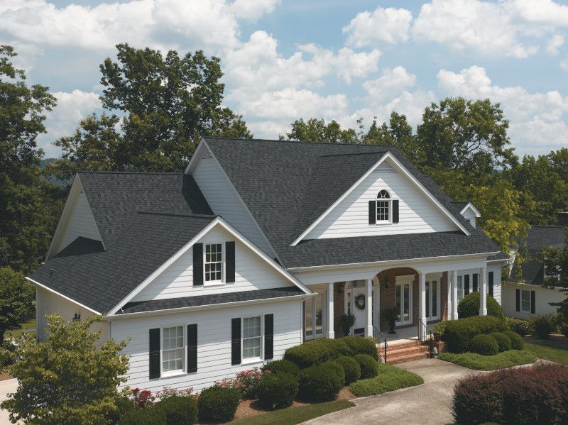 home with gray Landmark high wind shingles from CertainTeed