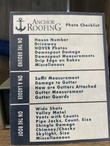 photo checklist of what's included in a free roof inspection from Anchor Roofing