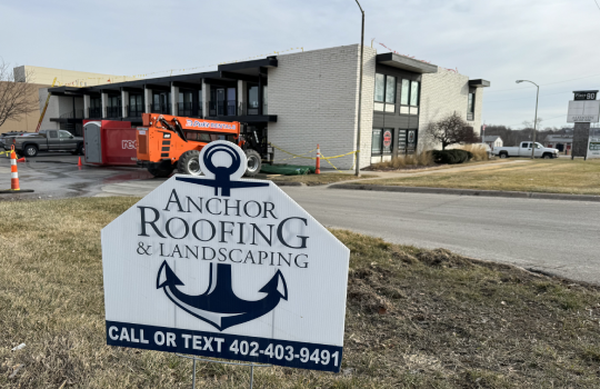 Anchor Roofing Omaha sign