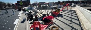 Anchor Roofing contractors in a process of commercial roof replacement in Omaha, NE