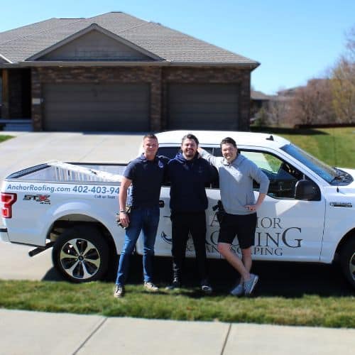 Anchor Roofing Owner and Team with Truck