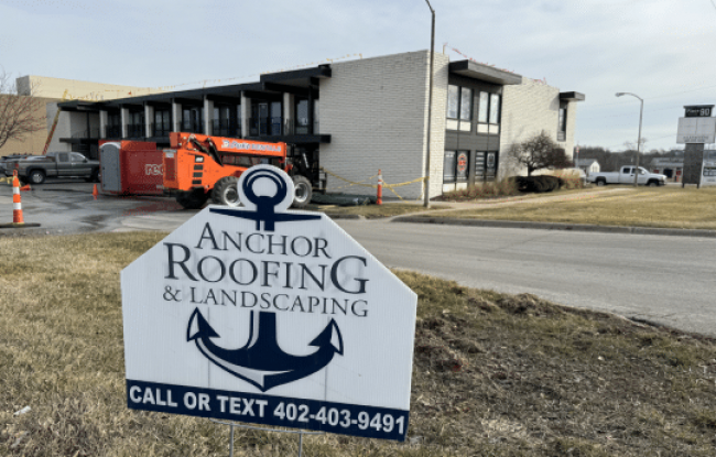 Anchor Roofing Omaha sign Anchor Roofing Omaha sign