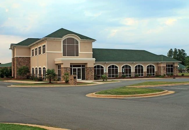 Bennington commercial building after an Anchor roofing project install