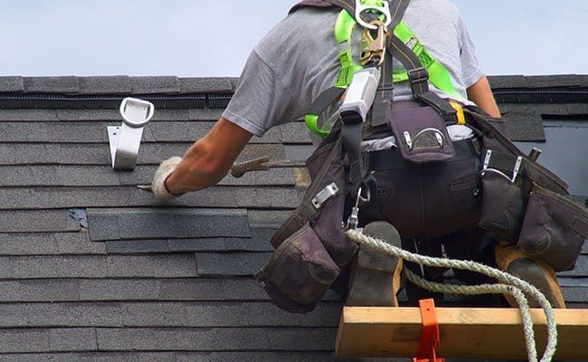 Contractor on roof